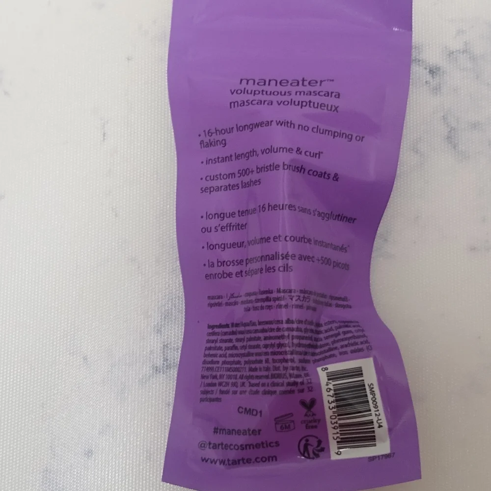 Tarte Maneater Voluptuous Mascara Deluxe Mini 0.067oz 2ml New